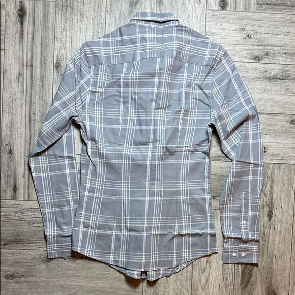 ASOS Men's Gray Plaid Button-Down Shirt - Picture 6 of 6